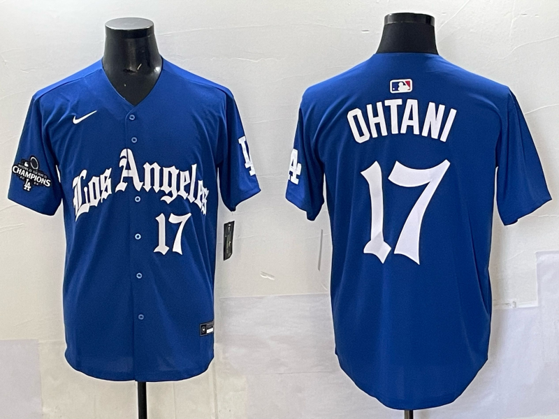 Men Los Angeles Dodgers #17 Ohtani Blue 2025 Nike MLB Jersey style 004->los angeles dodgers->MLB Jersey